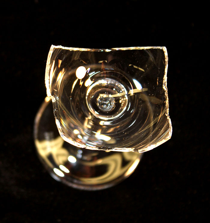 broken wineglass stem